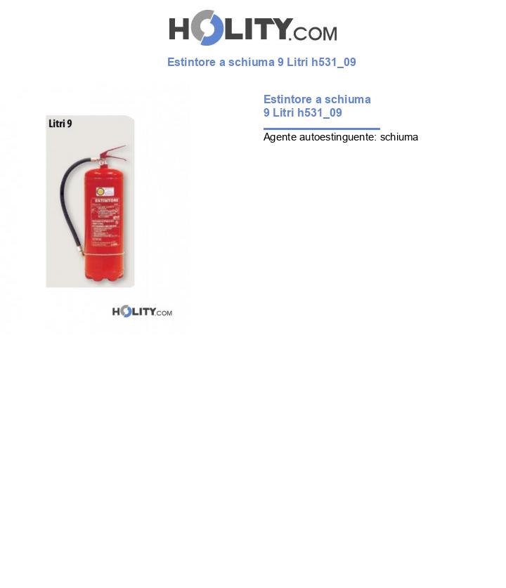 Estintore a schiuma 9 Litri h531_09