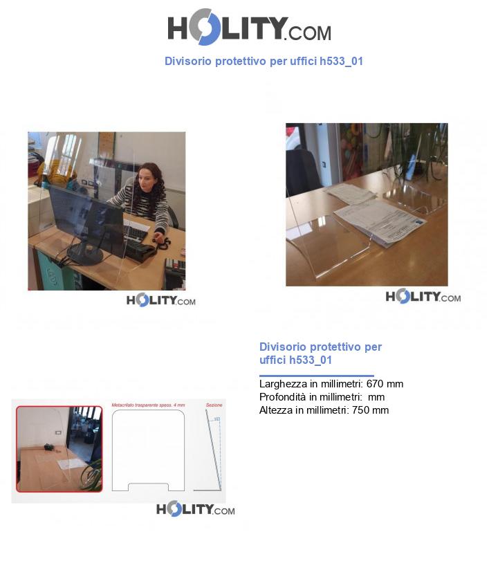 Divisorio protettivo per uffici h533_01