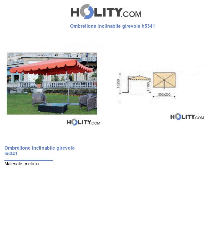 Ombrellone inclinabile girevole h5341