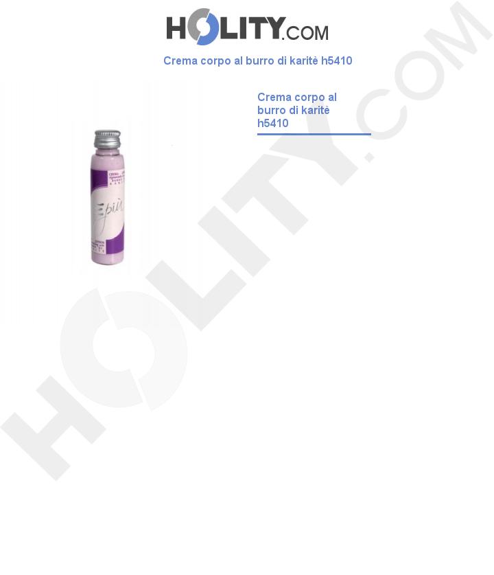 Crema corpo al burro di karitè h5410