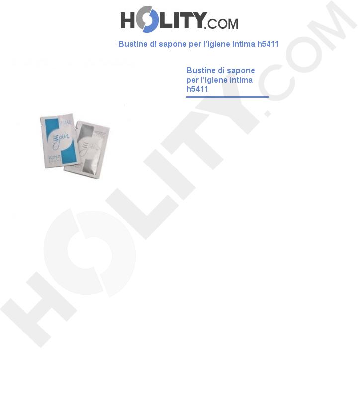 Bustine di sapone per l'igiene intima h5411
