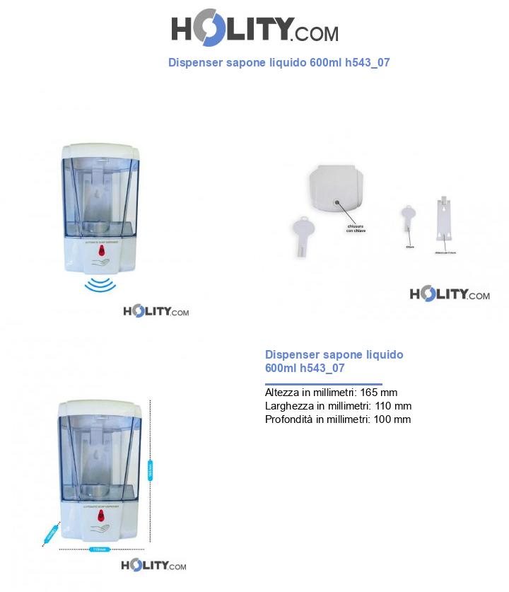Dispenser sapone liquido 600ml h543_07