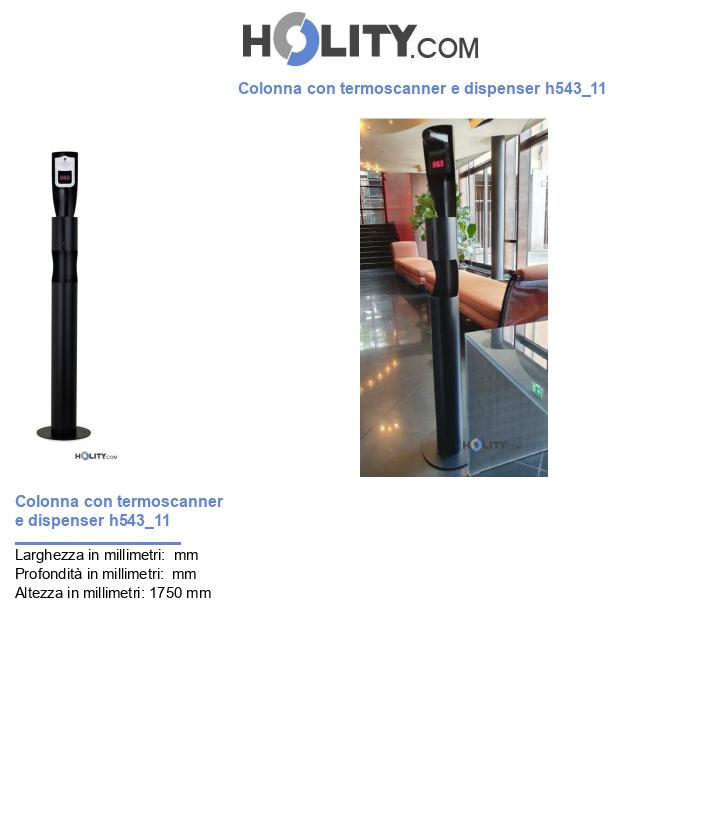 Colonna con termoscanner e dispenser h543_11