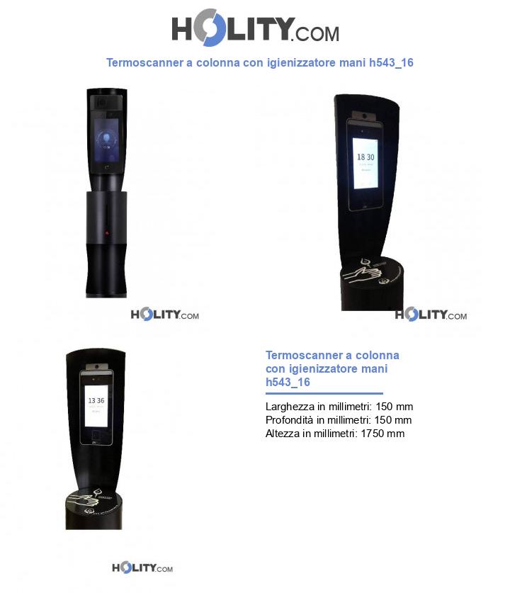 Termoscanner a colonna con igienizzatore mani h543_16