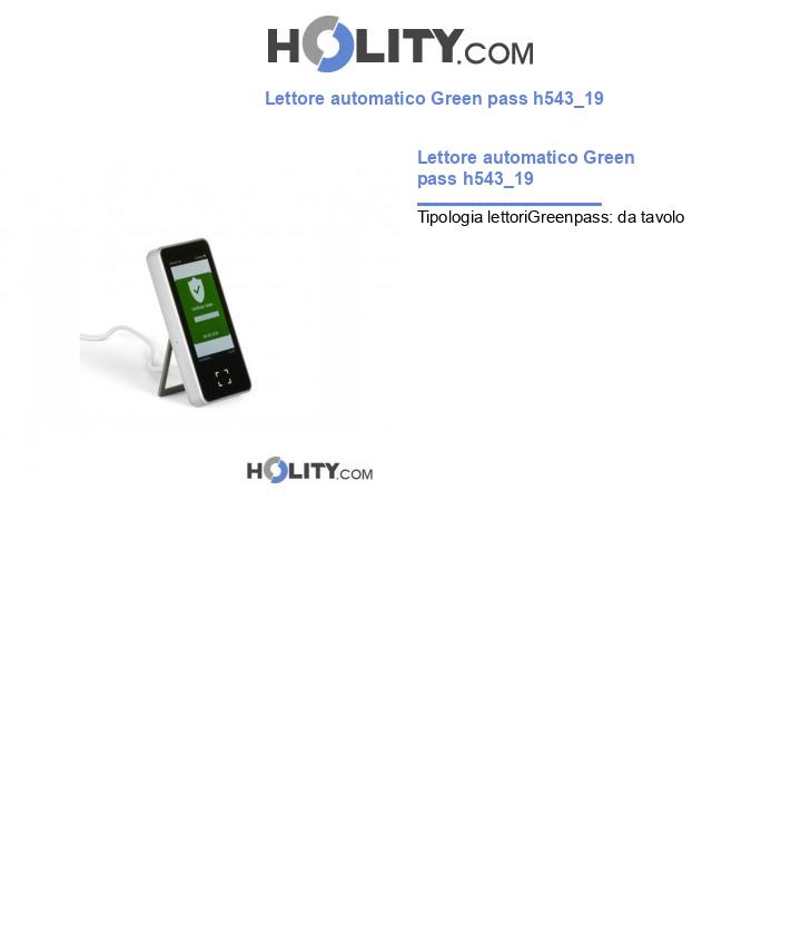 Lettore automatico Green pass h543_19