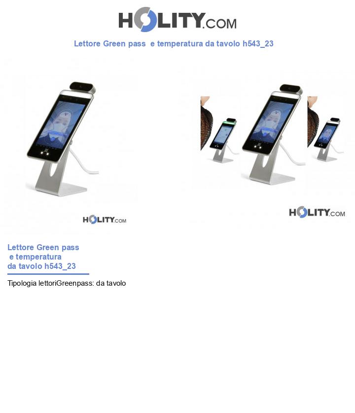Lettore Green pass e temperatura da tavolo h543_23