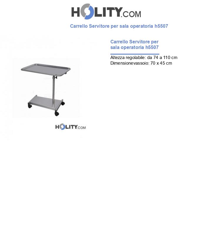 Carrello Servitore per sala operatoria h5507