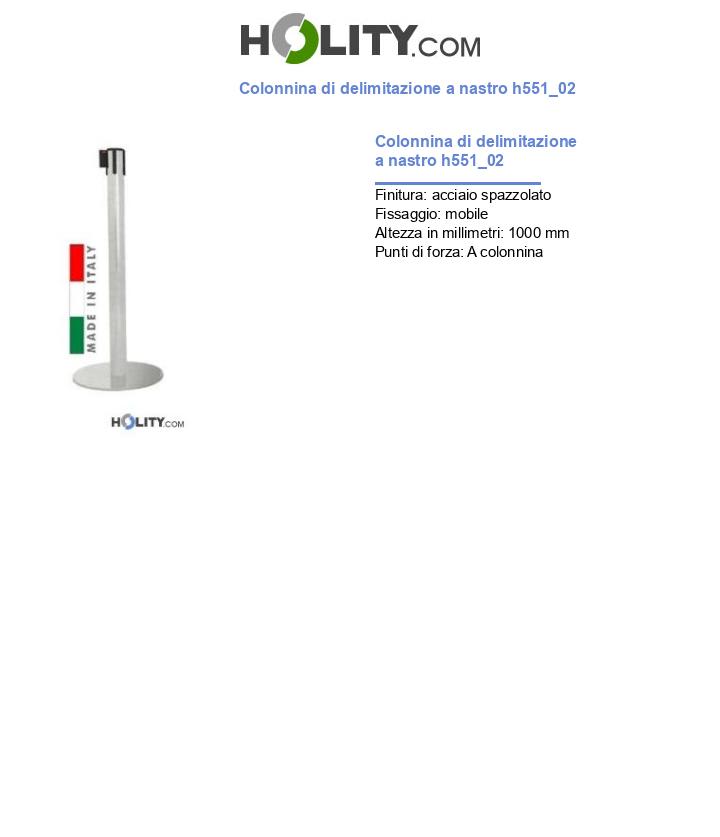 Colonnina di delimitazione a nastro h551_02
