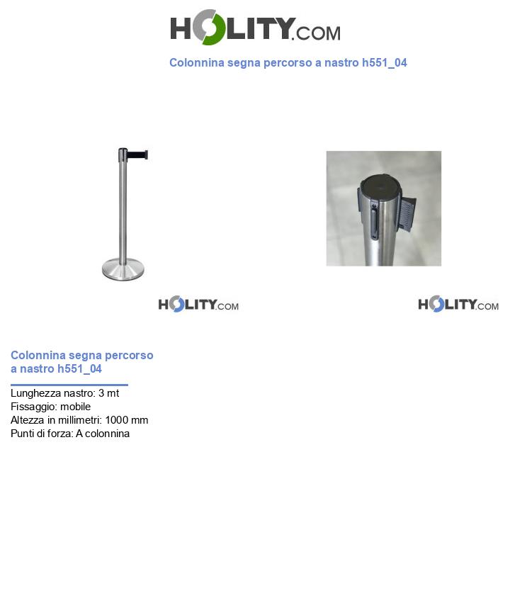 Colonnina segna percorso a nastro h551_04