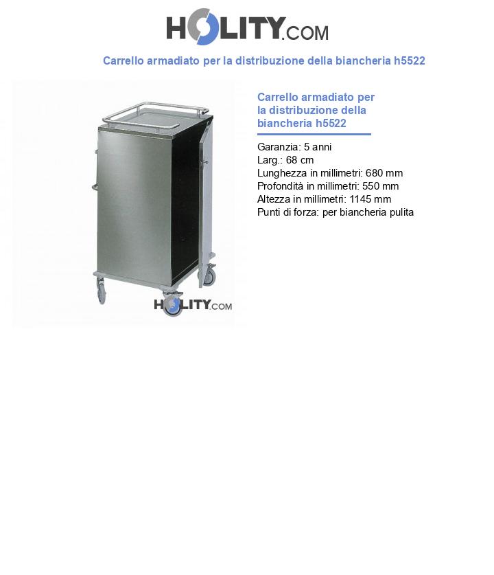 Carrello armadiato per la distribuzione della biancheria h5522