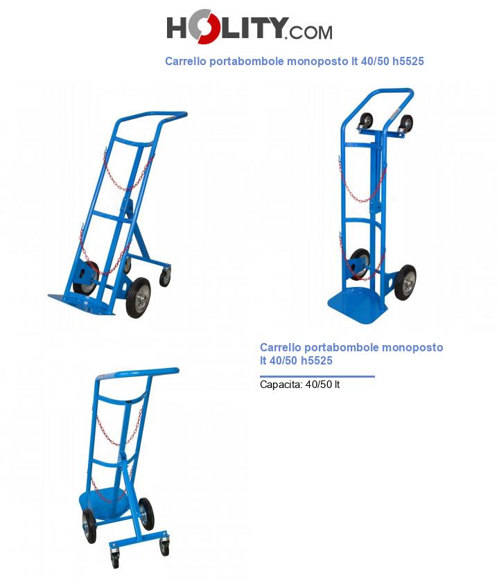 Carrello portabombole monoposto lt 40/50 h5525