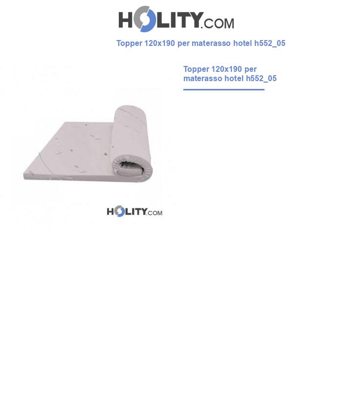 Topper 120x190 per materasso hotel h552_05
