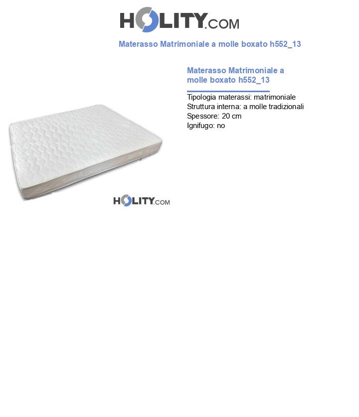 Materasso Matrimoniale a molle boxato h552_13