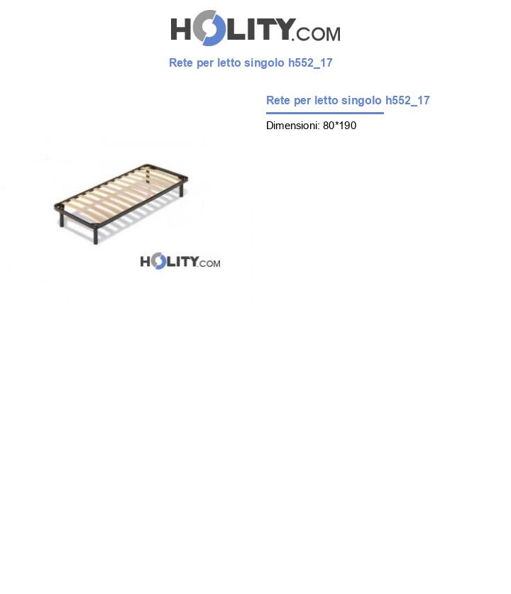 Rete per letto singolo h552_17