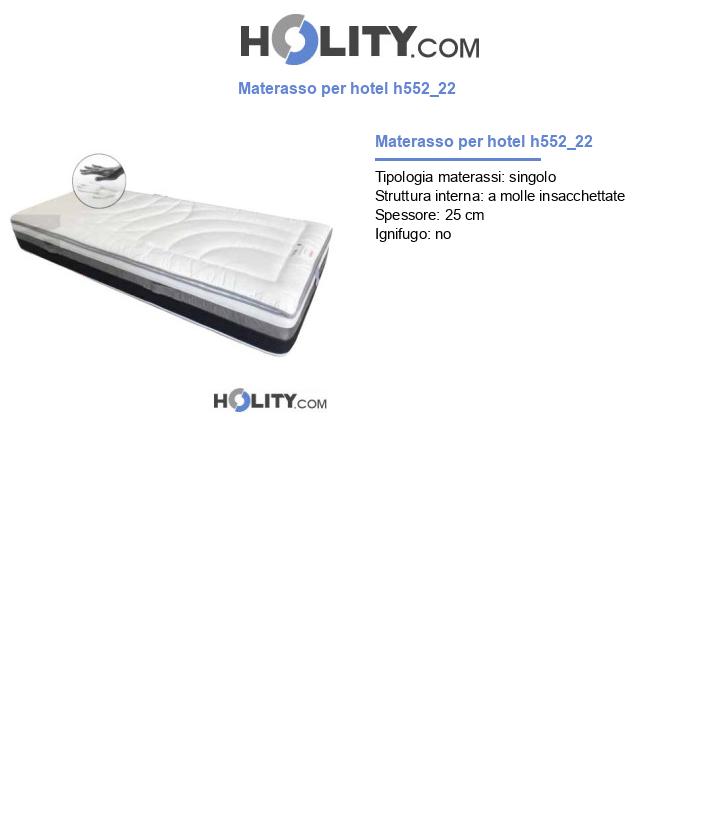 Materasso per hotel h552_22