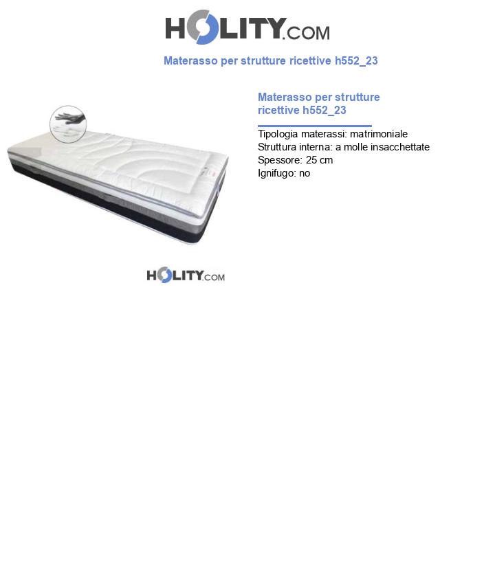 Materasso per strutture ricettive h552_23