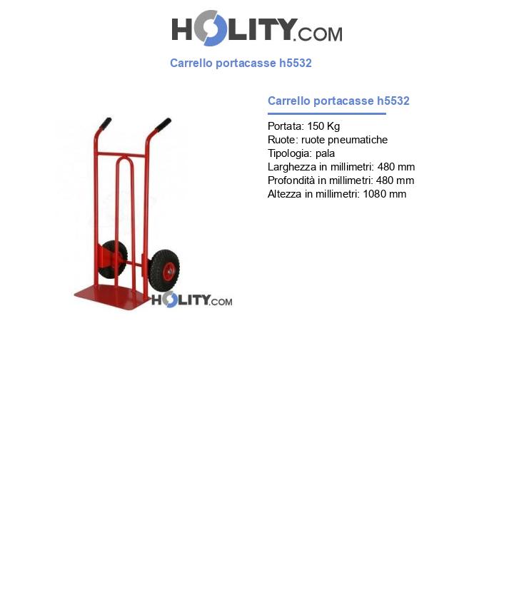 Carrello portacasse h5532