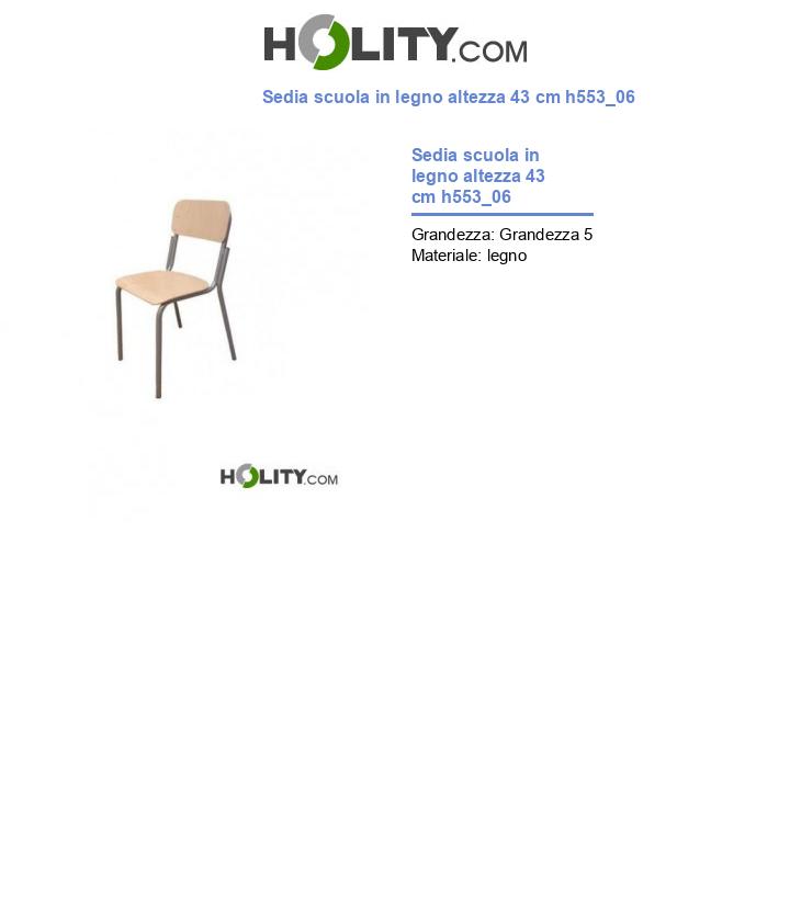 Sedia scuola in legno altezza 43 cm h553_06