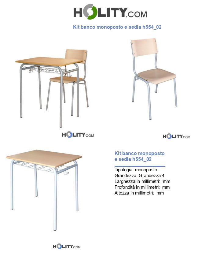 Kit banco monoposto e sedia h554_02