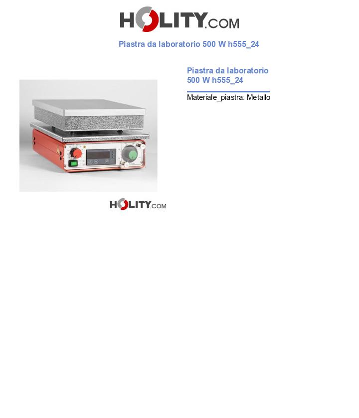 Piastra da laboratorio 500 W h555_24
