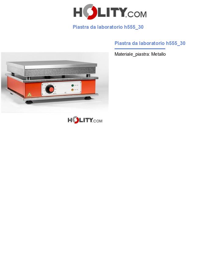 Piastra da laboratorio h555_30