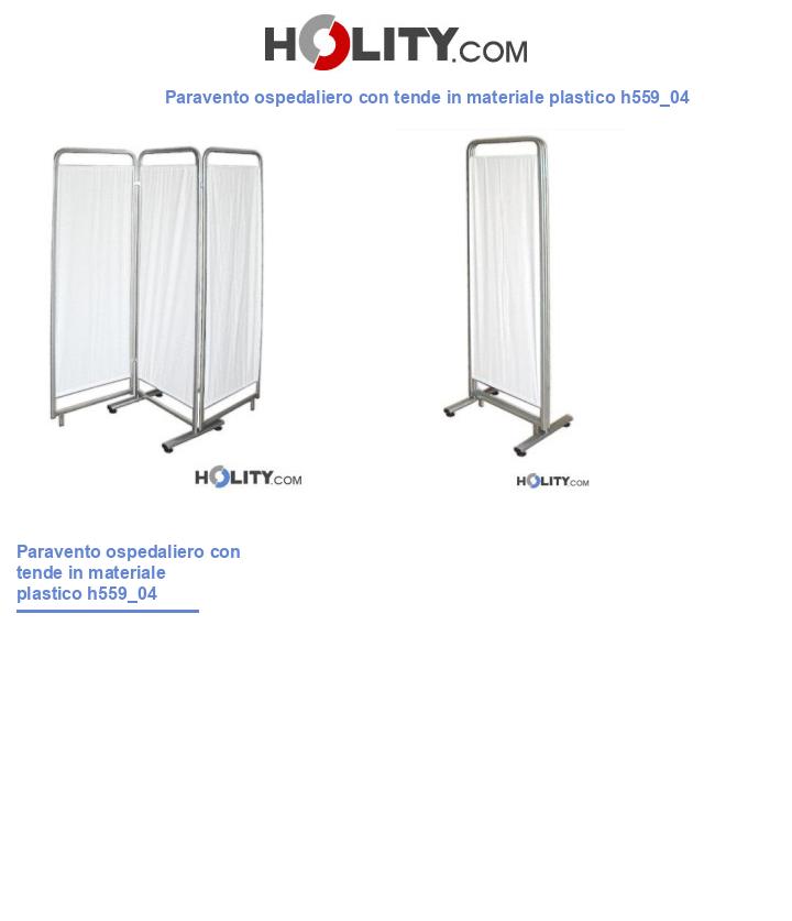 Paravento ospedaliero con tende in materiale plastico h559_04