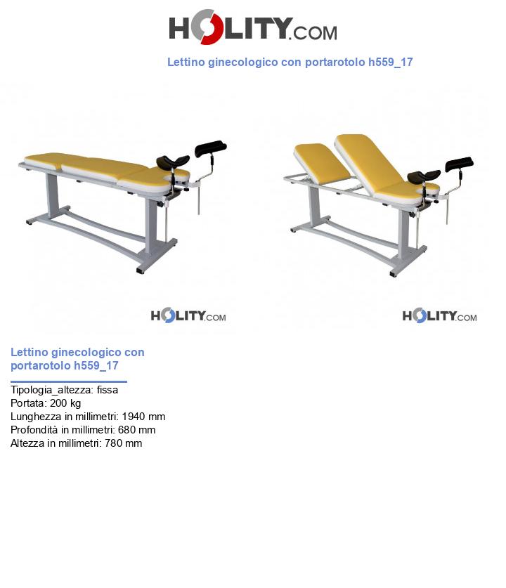 Lettino ginecologico con portarotolo h559_17
