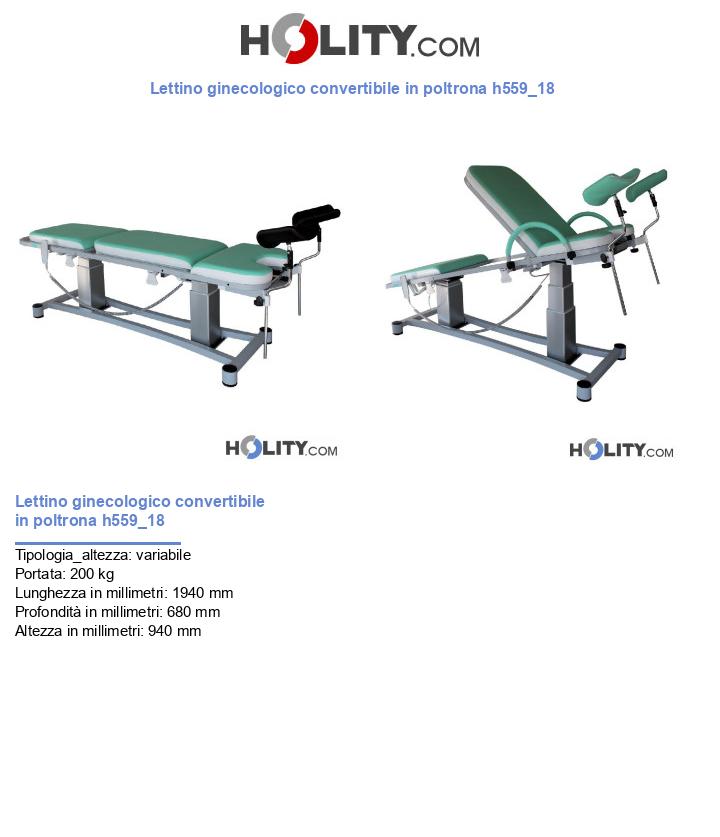Lettino ginecologico convertibile in poltrona h559_18