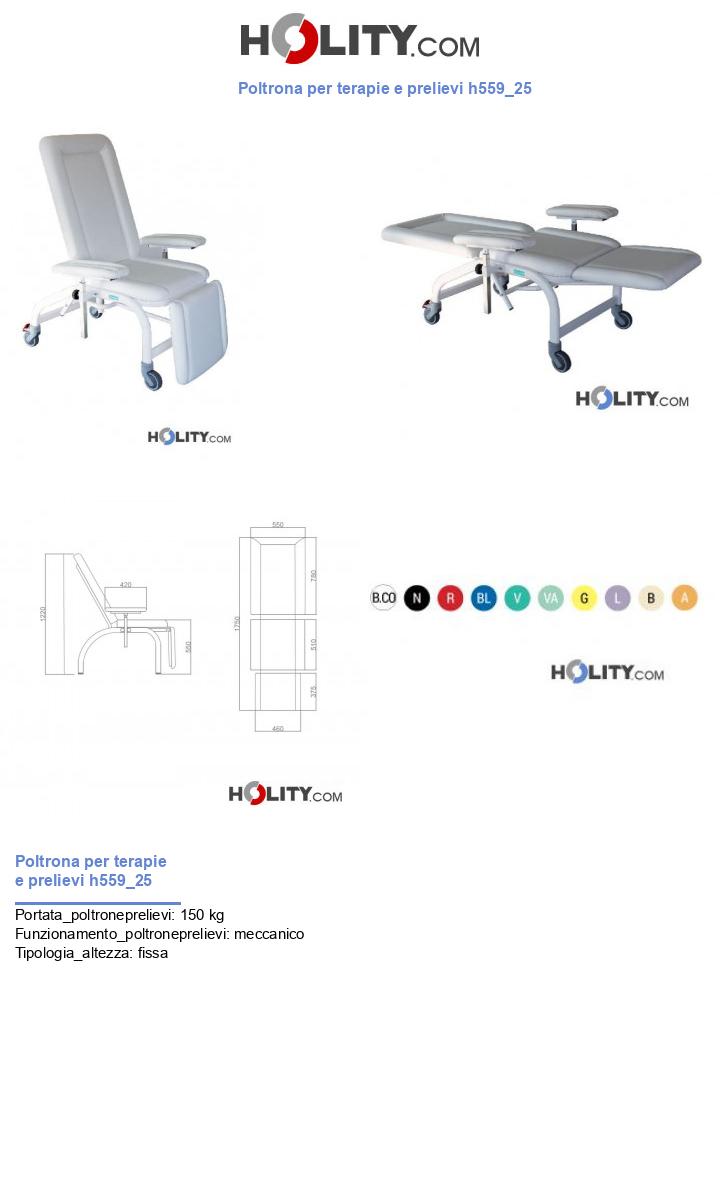 Poltrona per terapie e prelievi h559_25