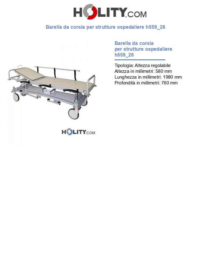 Barella da corsia per strutture ospedaliere h559_26