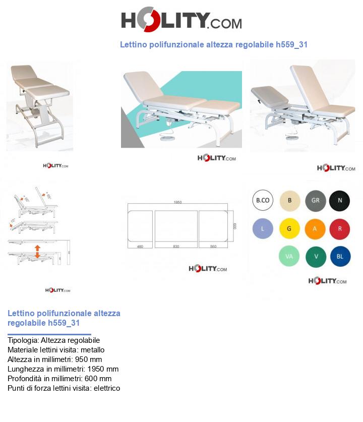 Lettino polifunzionale altezza regolabile h559_31