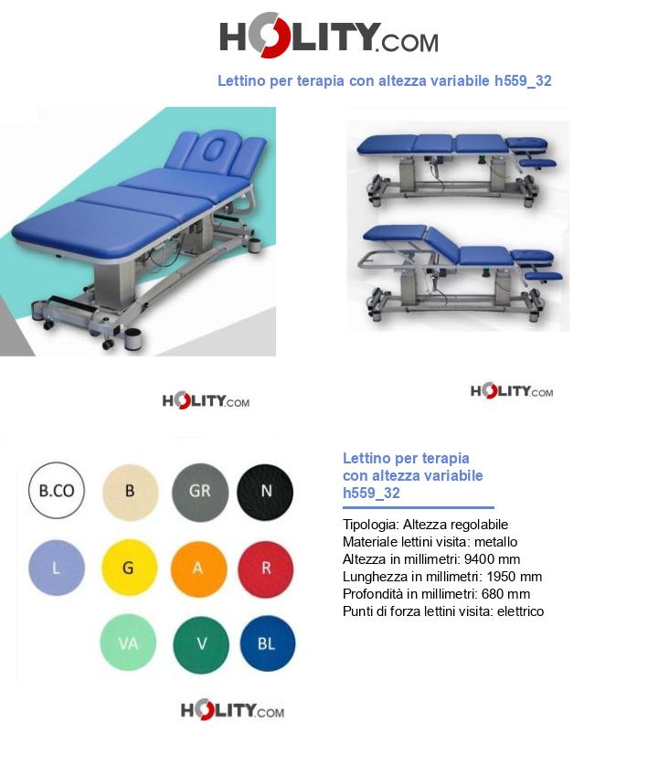 Lettino per terapia con altezza variabile h559_32