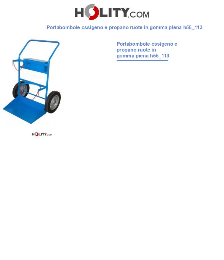 Portabombole ossigeno e propano ruote in gomma piena h55_113