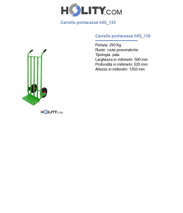 Carrello portacasse h55_135
