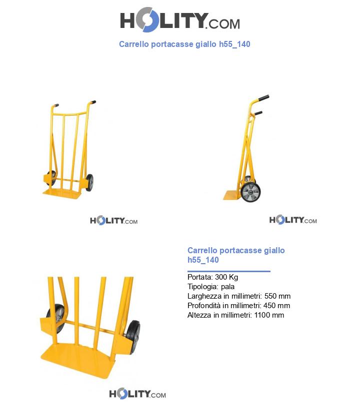 Carrello portacasse giallo h55_140