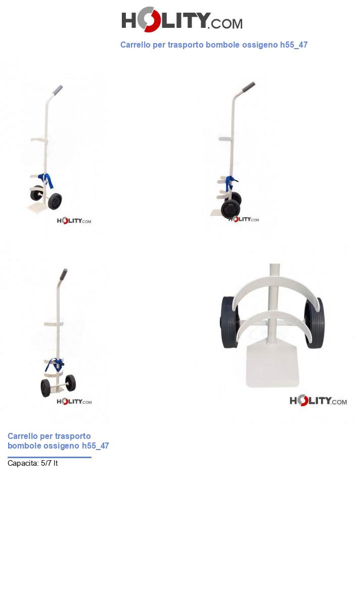 Carrello per trasporto bombole ossigeno h55_47