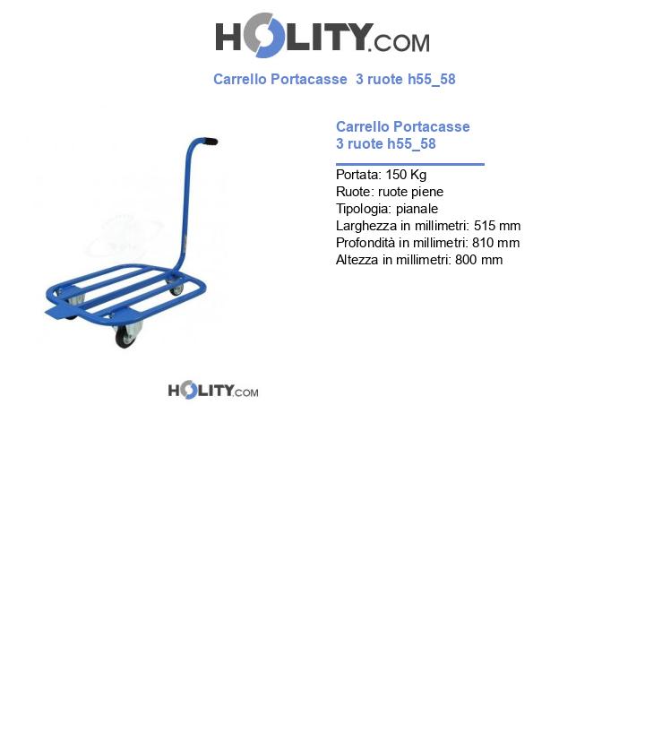 Carrello Portacasse 3 ruote h55_58