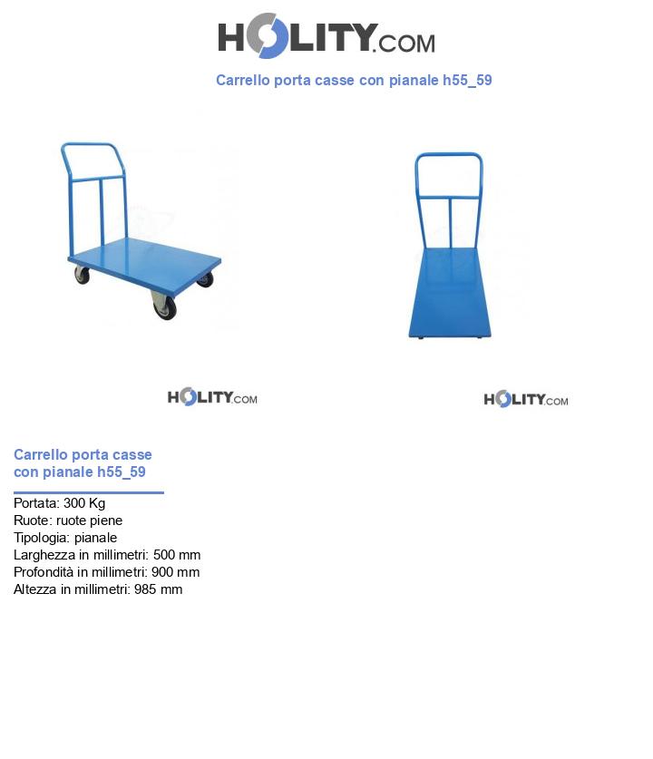 Carrello porta casse con pianale h55_59