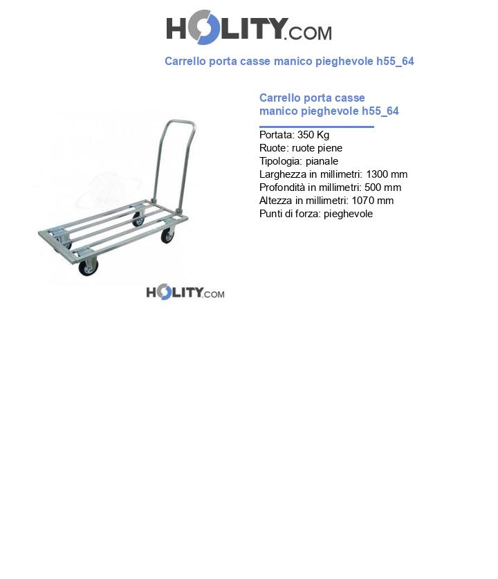 Carrello porta casse manico pieghevole h55_64