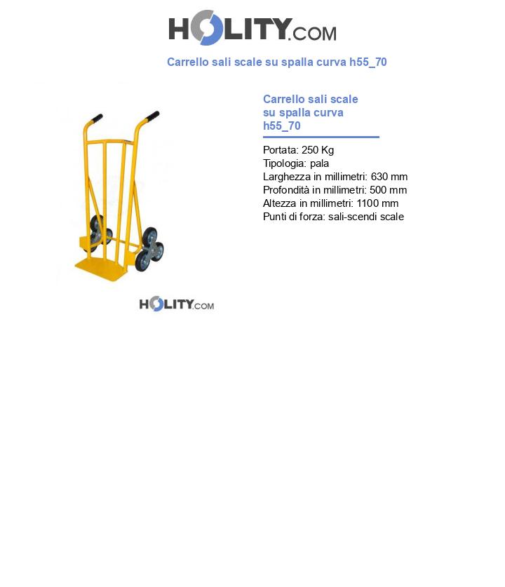 Carrello sali scale su spalla curva h55_70