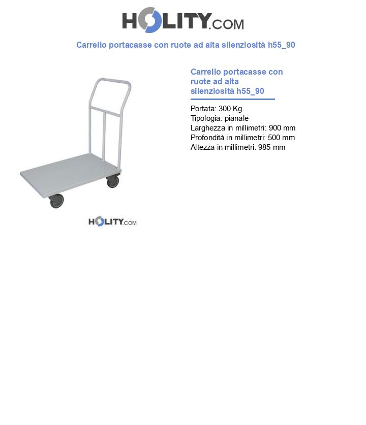 Carrello portacasse con ruote ad alta silenziosità h55_90