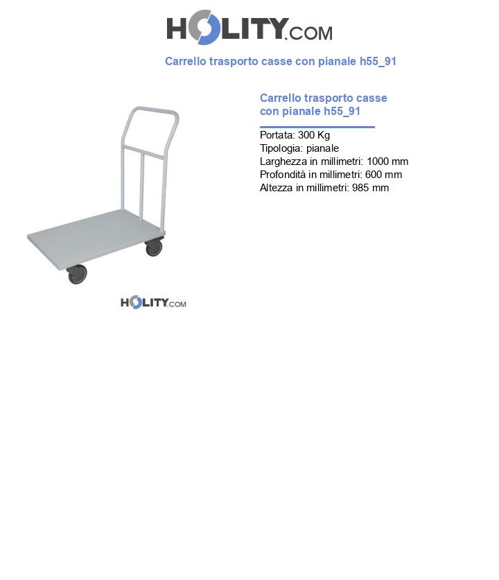 Carrello trasporto casse con pianale h55_91