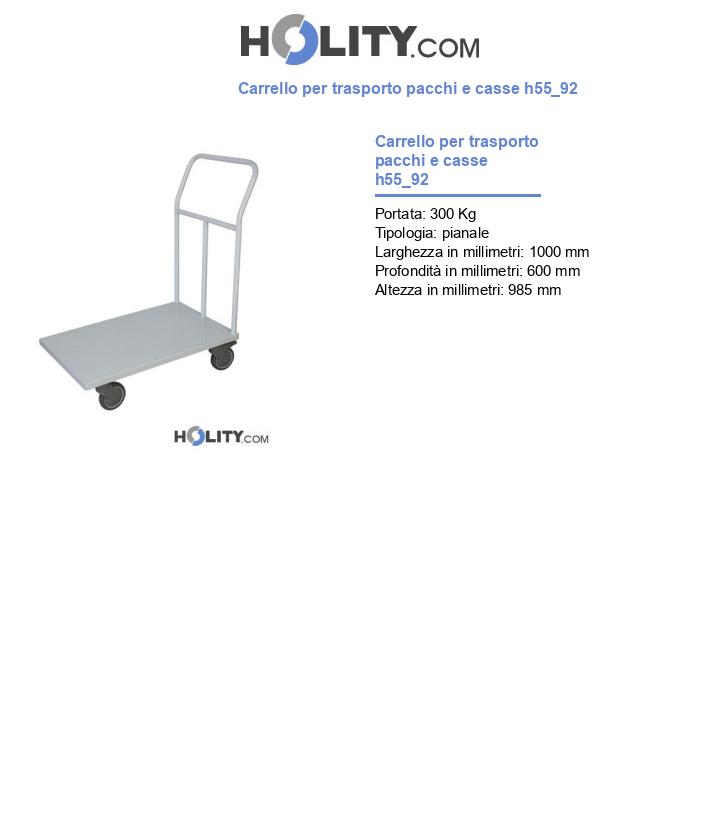 Carrello per trasporto pacchi e casse h55_92