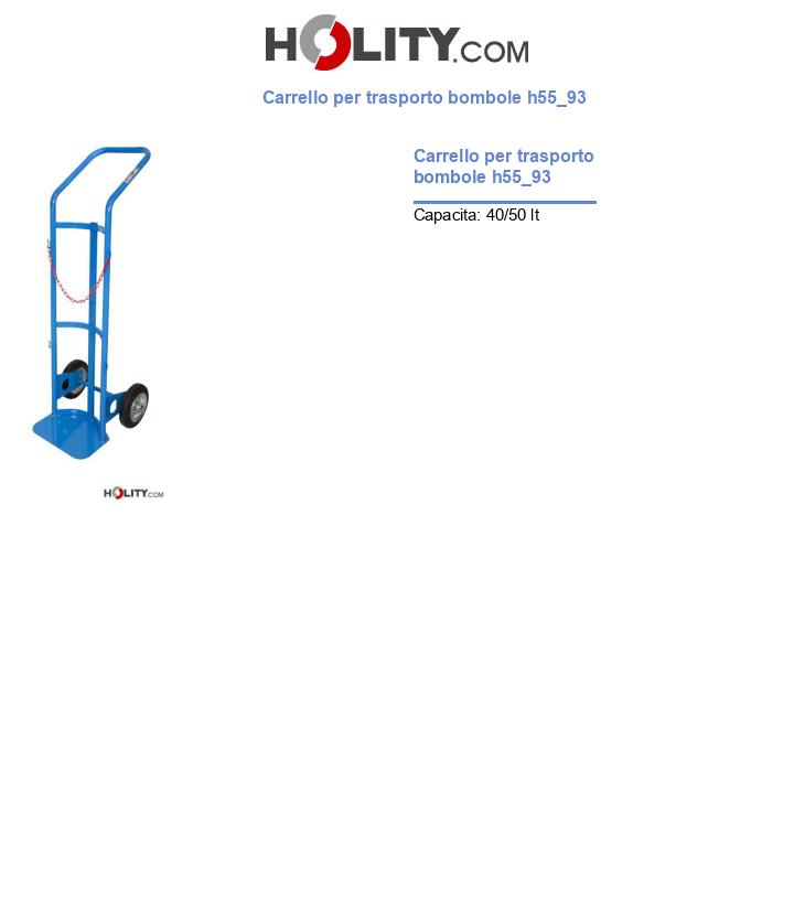 Carrello per trasporto bombole h55_93