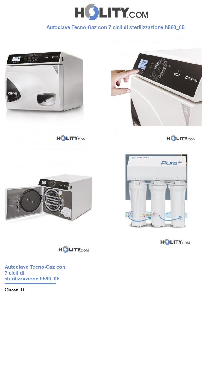 Autoclave Tecno-Gaz con 7 cicli di sterilizzazione h560_05