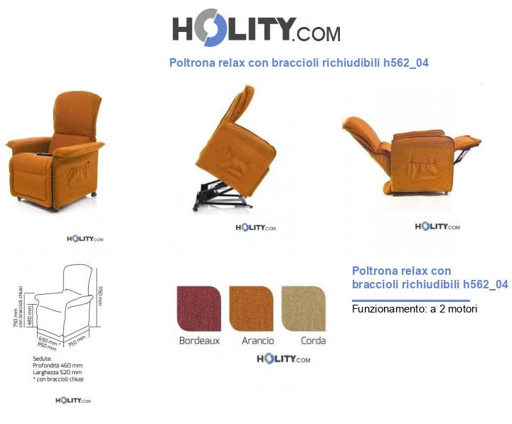 Poltrona relax con braccioli richiudibili h562_04