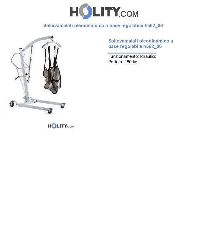 Sollevamalati oleodinamico a base regolabile h562_06