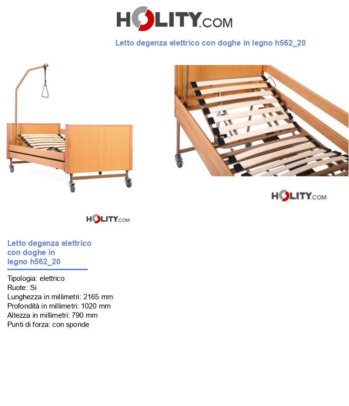 Letto degenza elettrico con doghe in legno h562_20