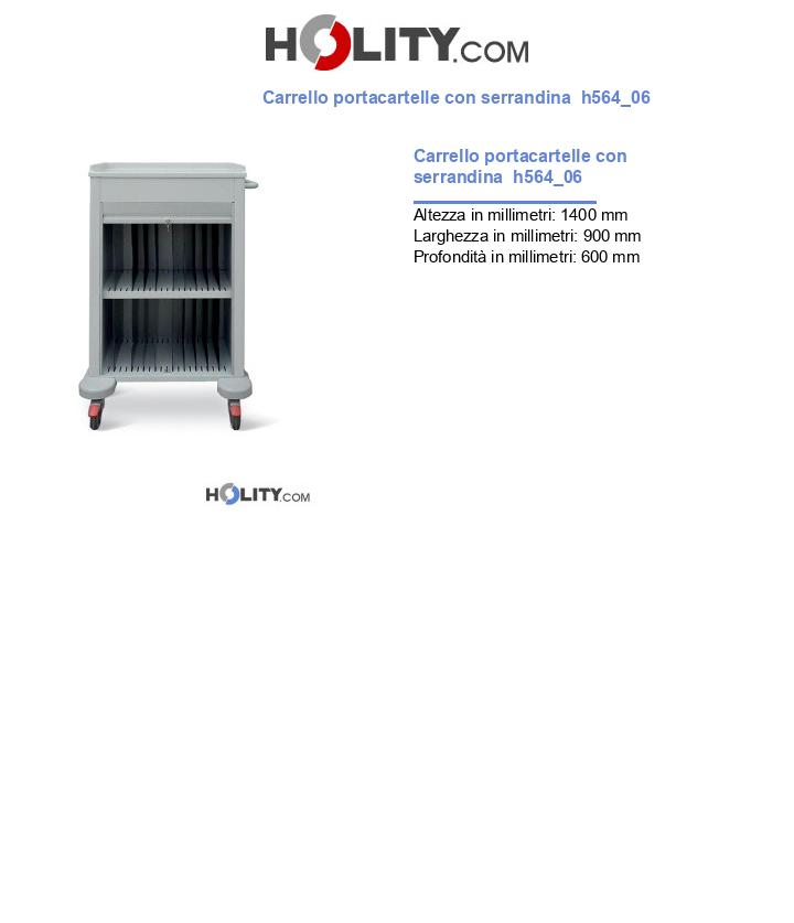 Carrello portacartelle con serrandina h564_06