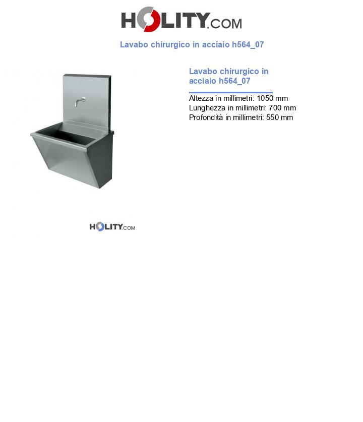 Lavabo chirurgico in acciaio h564_07